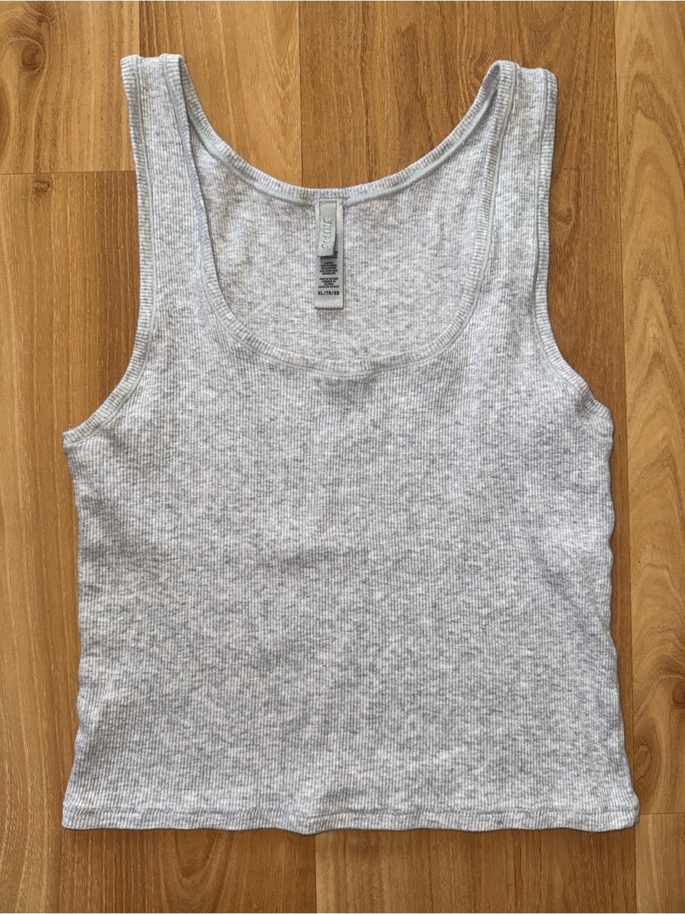 SKIMS Basic Ribbed Tank Top - Light Gray - XL